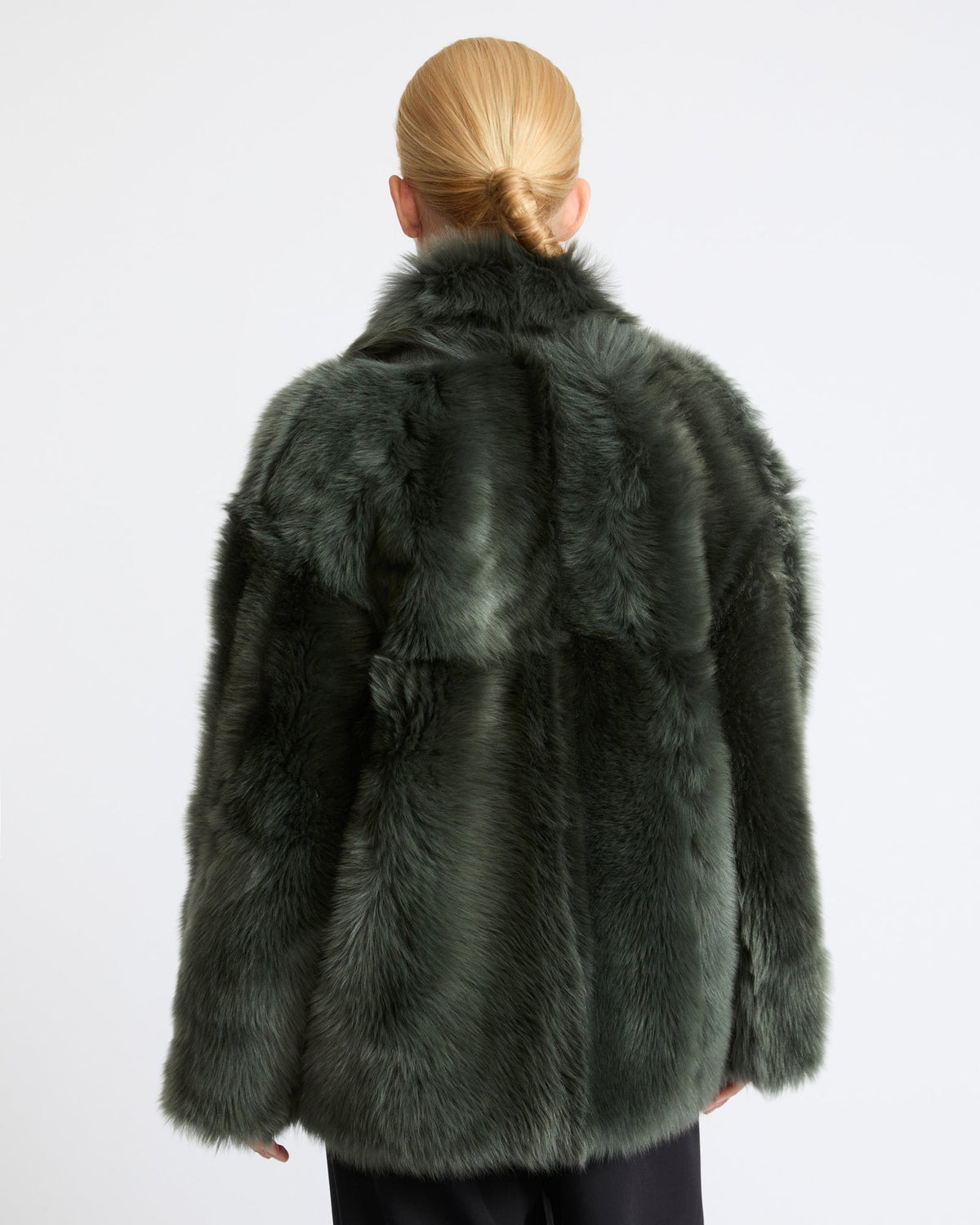 Toscana lambskin shearling pea coat