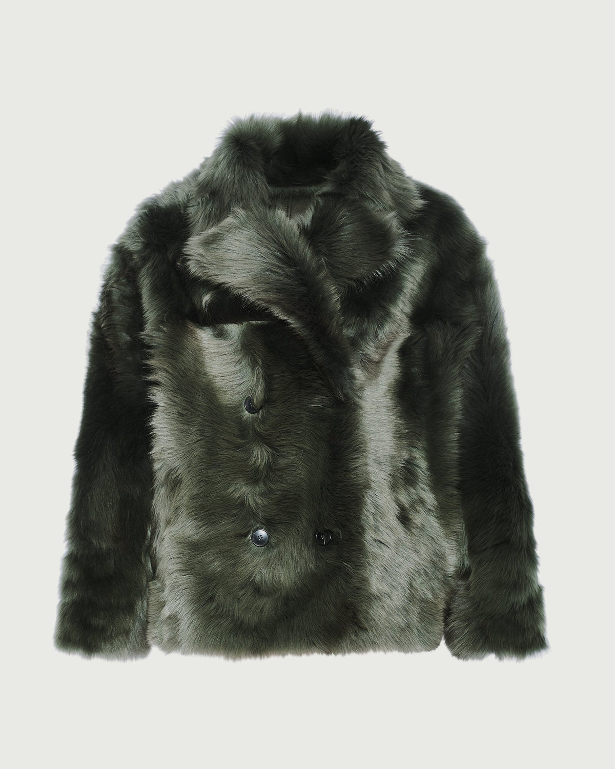 Toscana lambskin shearling pea coat