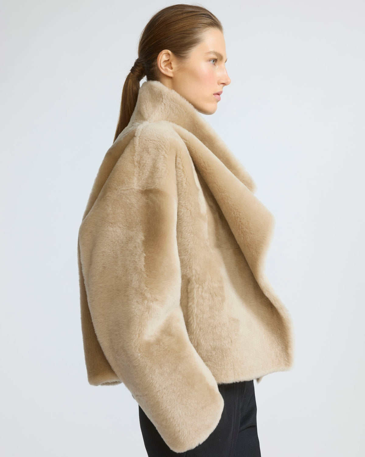 Reversible short Lacon lambskin shearling jacket