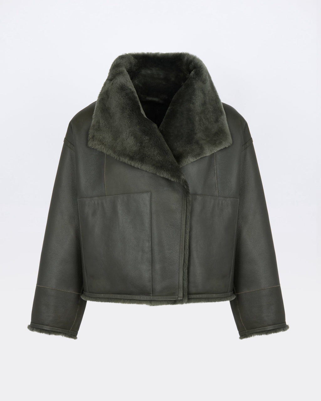 Reversible short Lacon lambskin shearling jacket