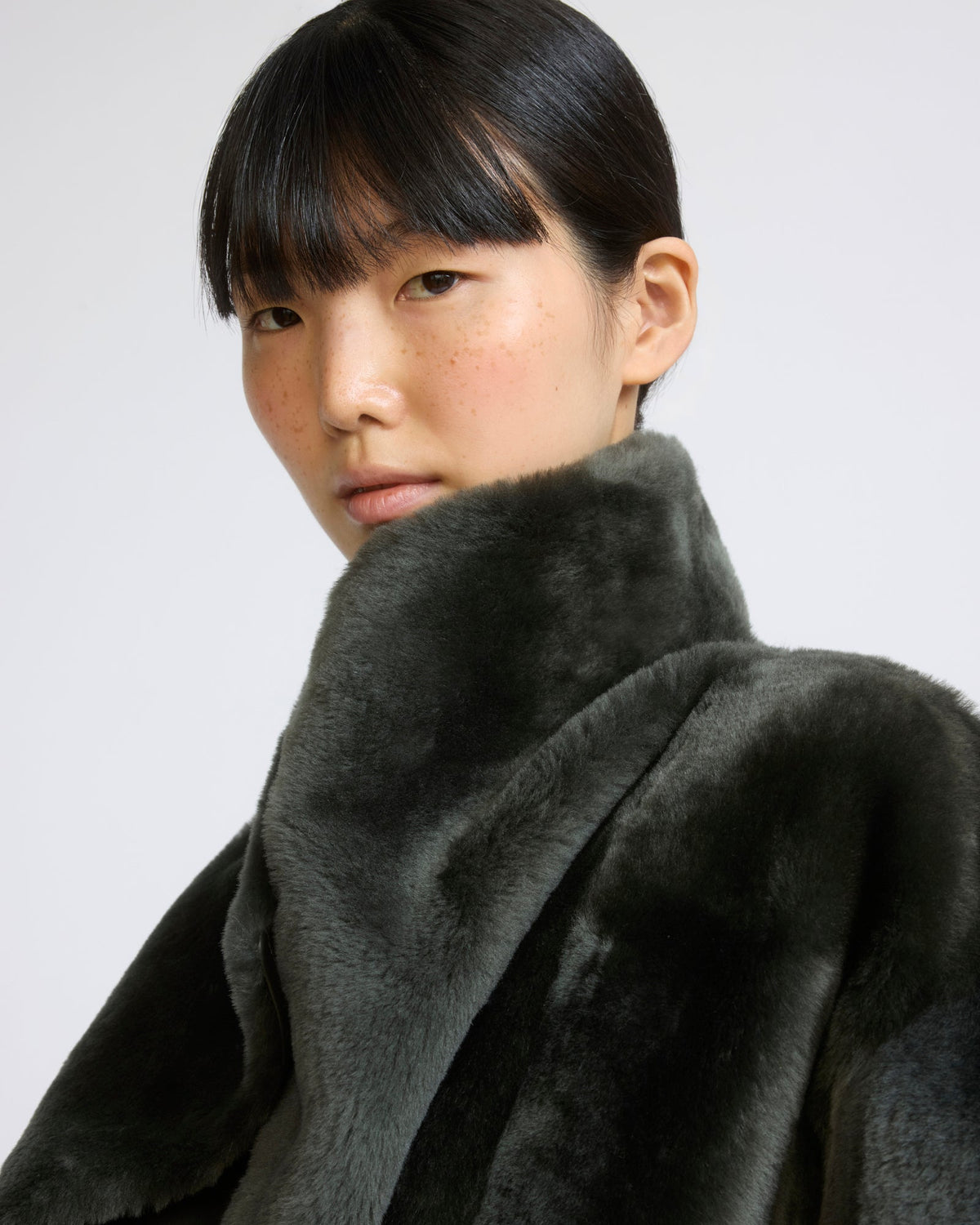 Reversible short Lacon lambskin shearling jacket