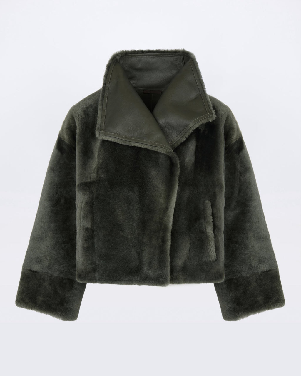Reversible short Lacon lambskin shearling jacket