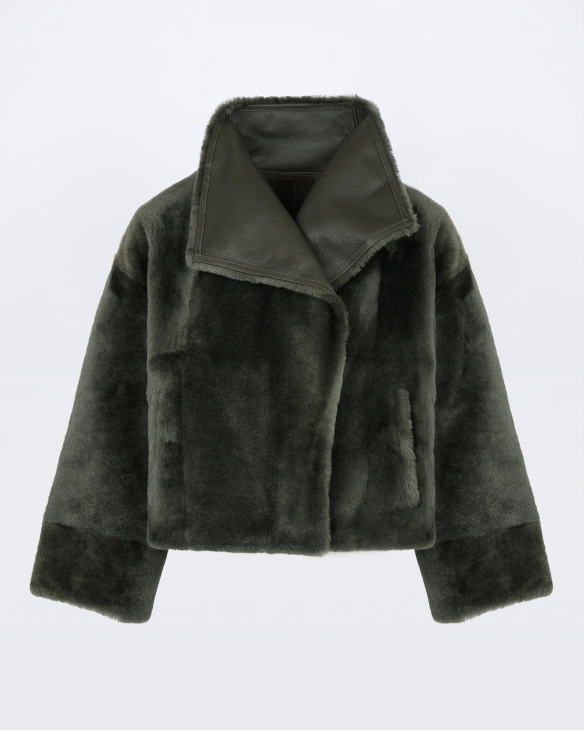 Reversible short Lacon lambskin shearling jacket