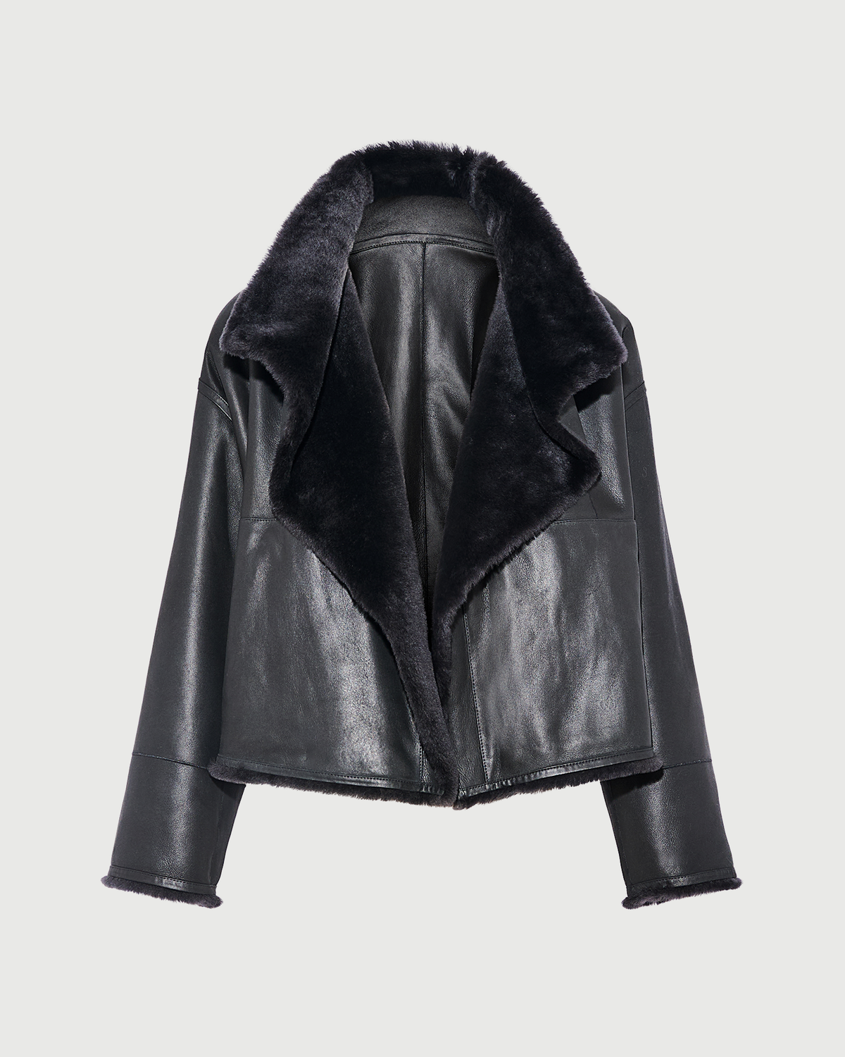 Reversible short Lacon lambskin shearling jacket