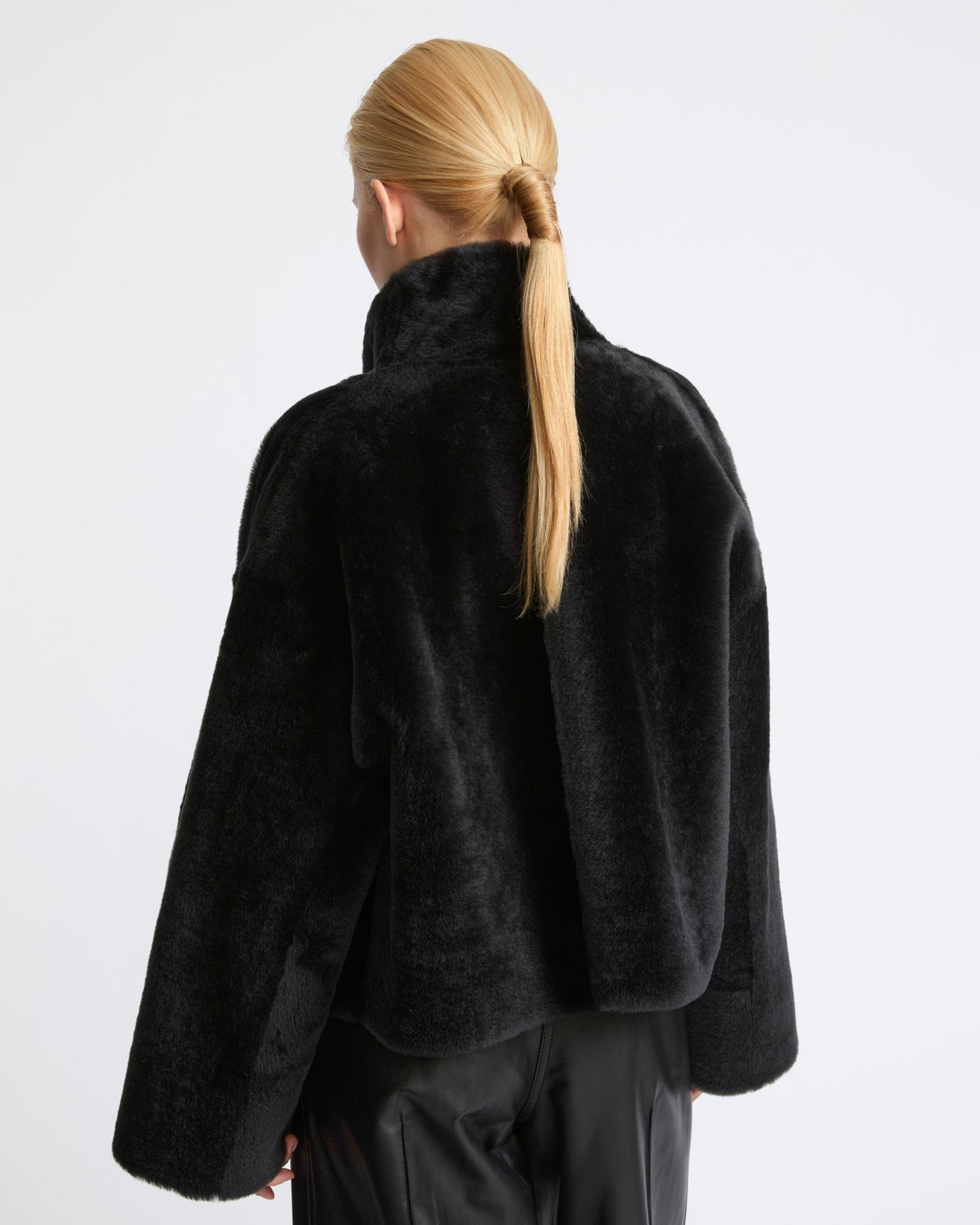 Reversible short Lacon lambskin shearling jacket