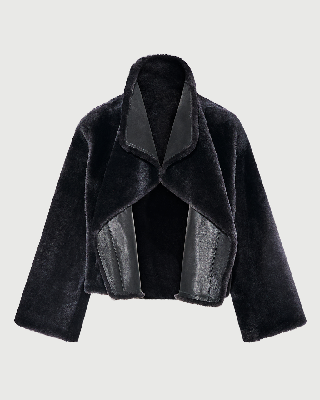 Reversible short Lacon lambskin shearling jacket