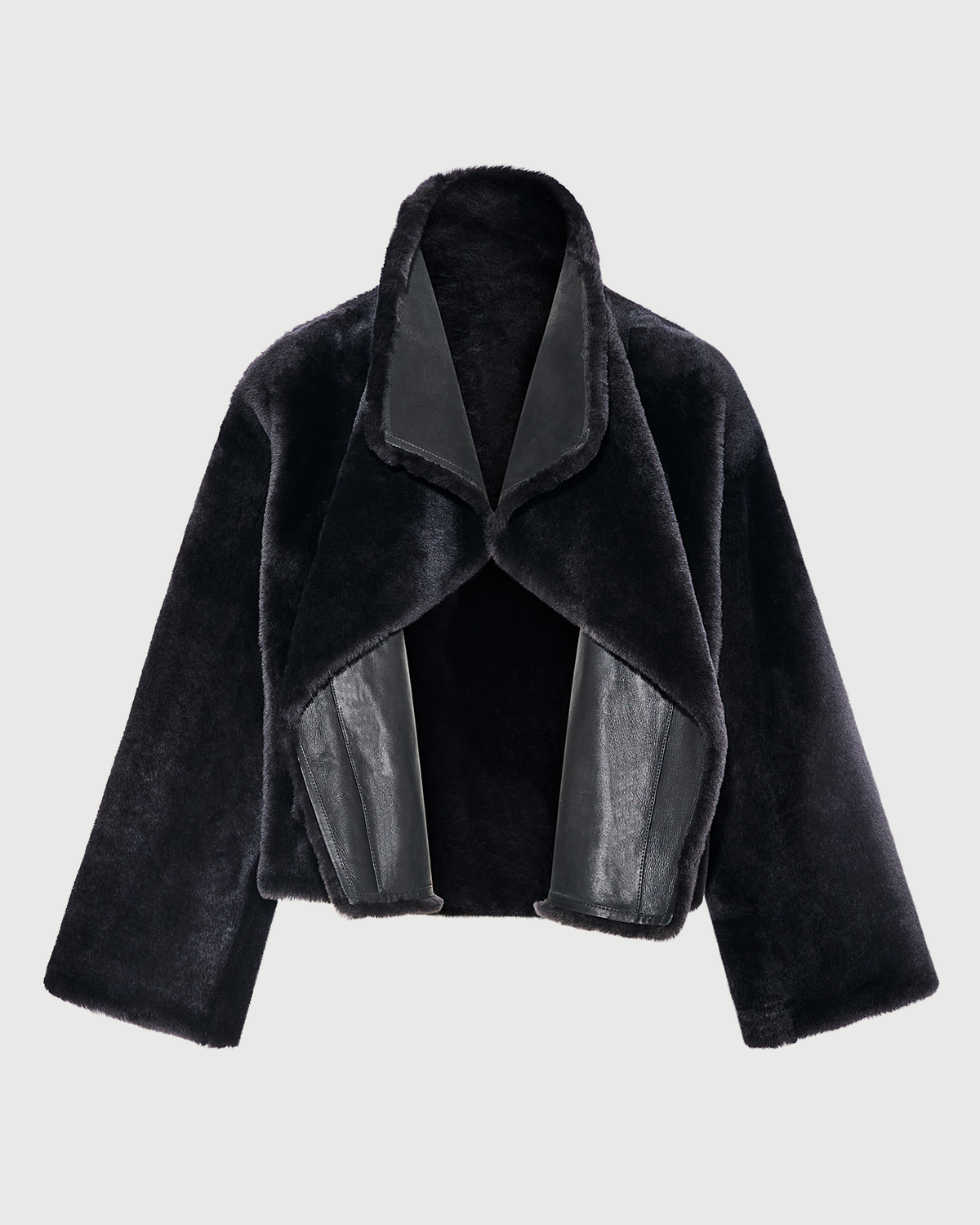 Reversible short Lacon lambskin shearling jacket