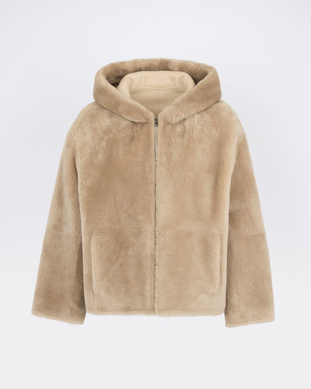 Hooded Merino lambskin shearling jacket