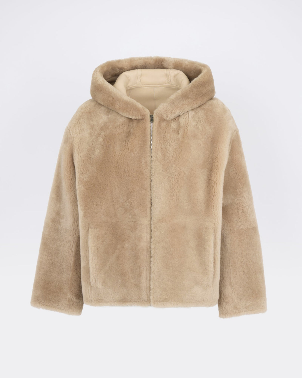 Hooded Merino lambskin shearling jacket