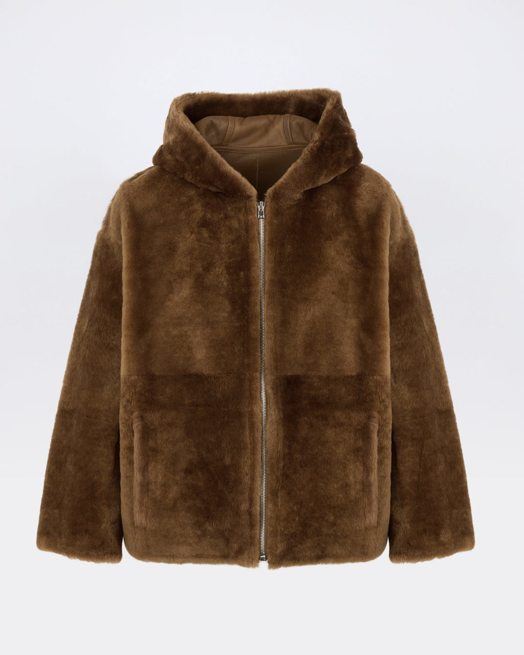 Hooded Merino lambskin shearling jacket