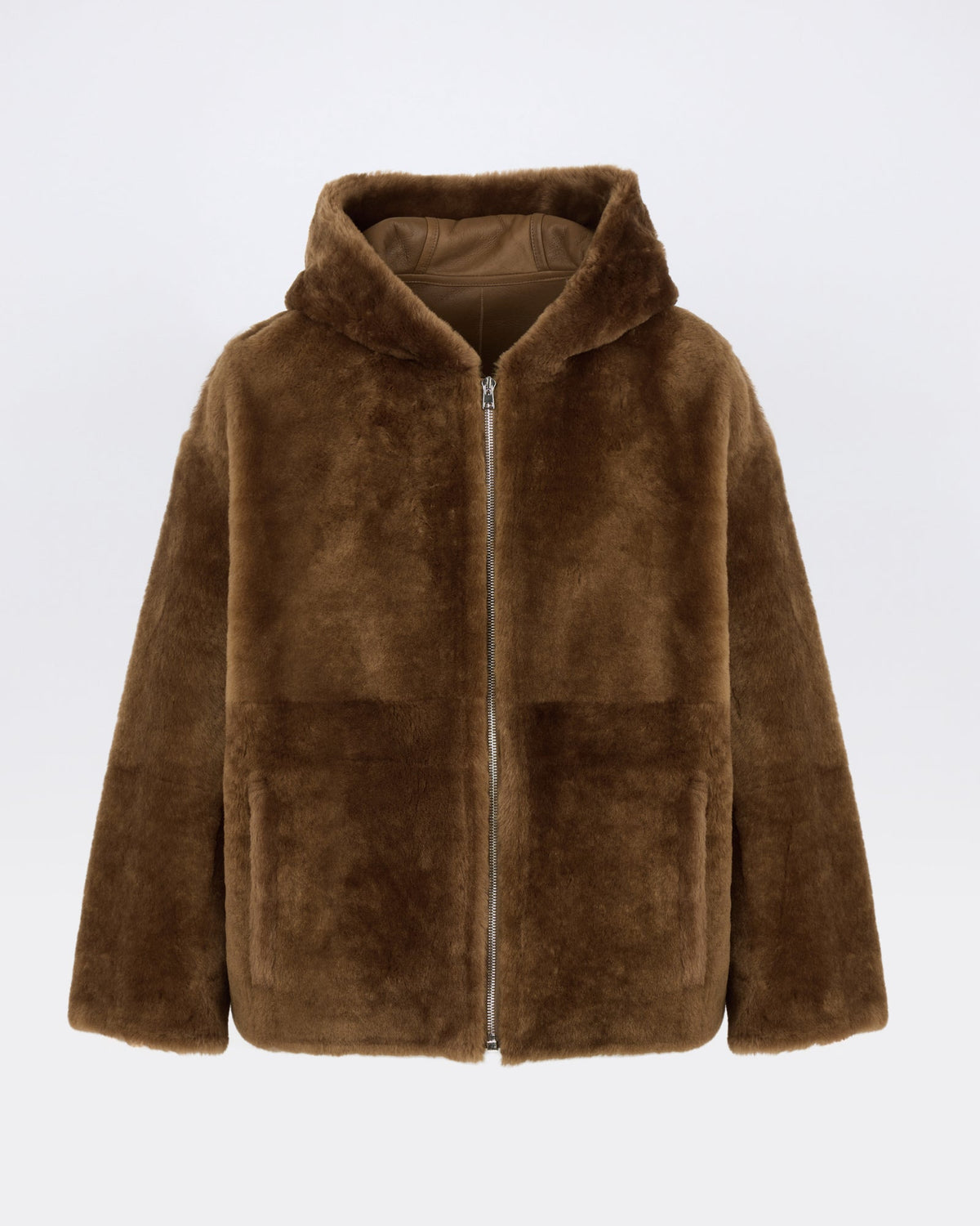Hooded Merino lambskin shearling jacket