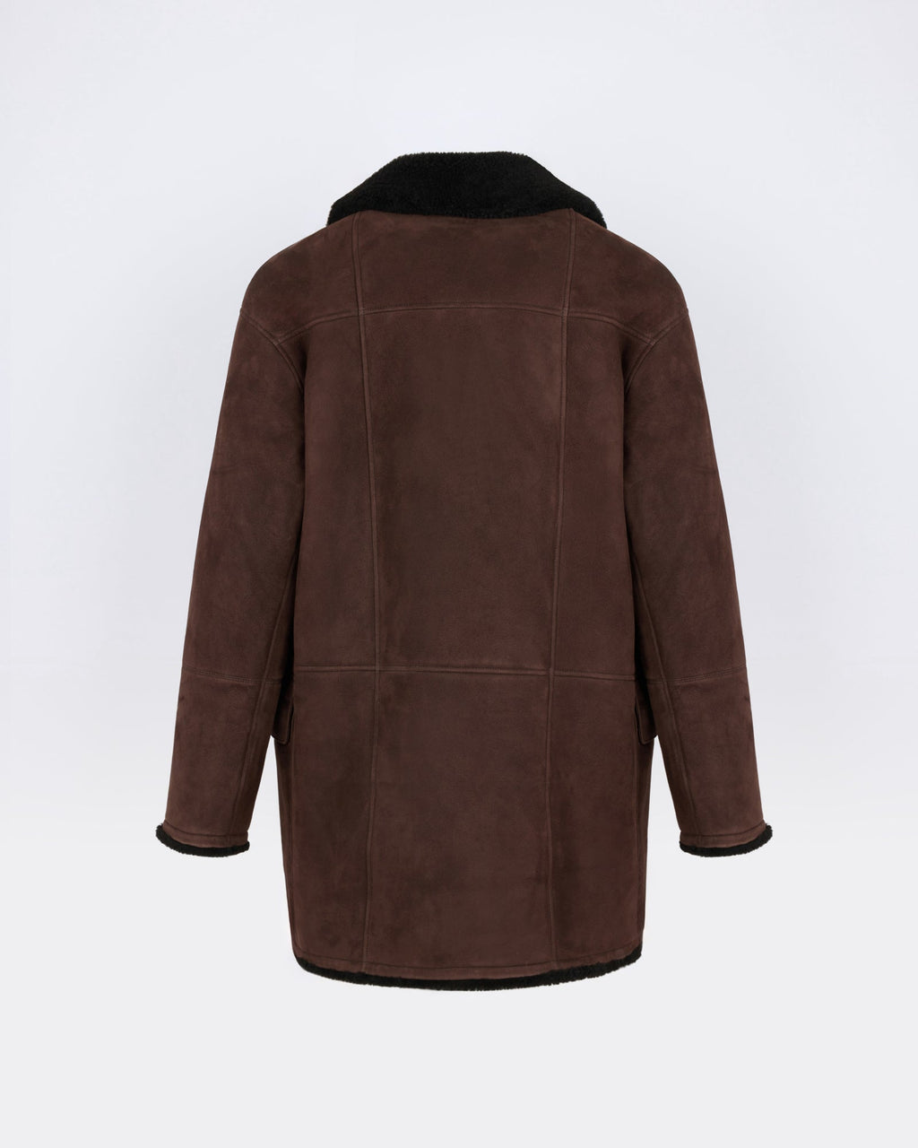 Curly Merino lambskin shearling pea coat
