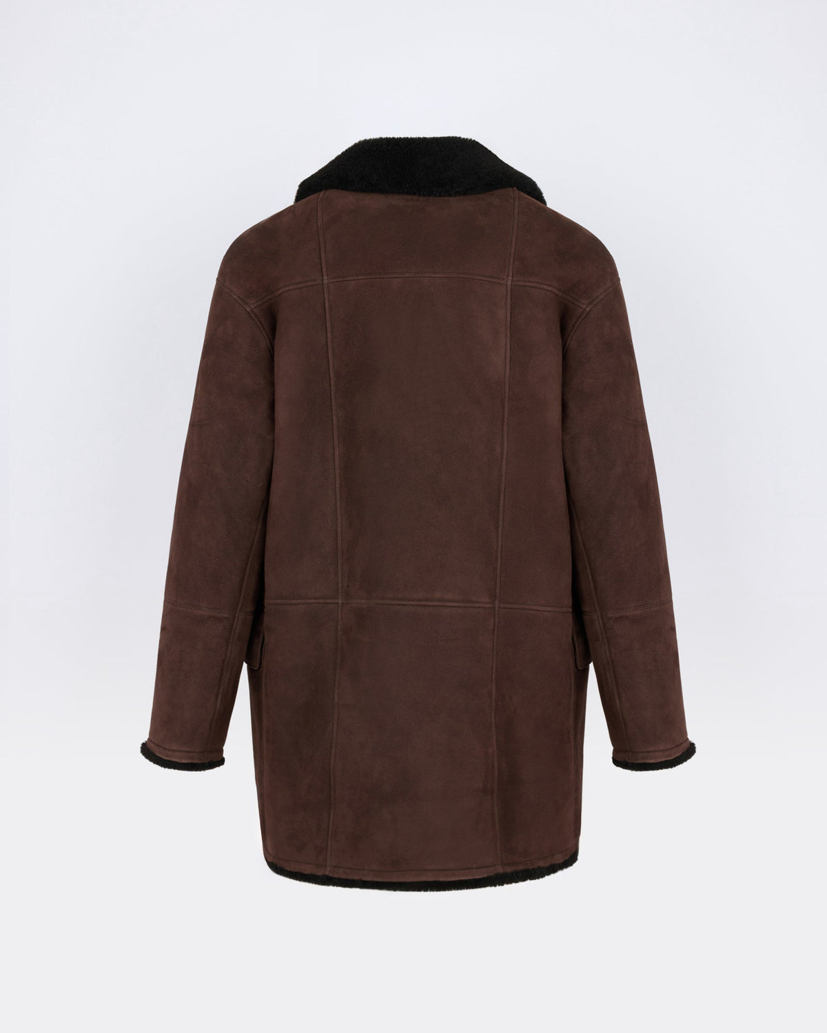 Curly Merino lambskin shearling pea coat