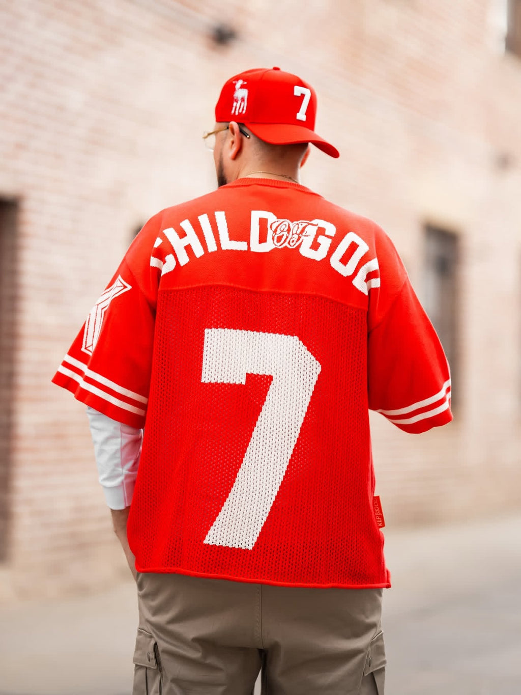 Child of God Knitted Jersey - Trinity Red (Oversized Fit)