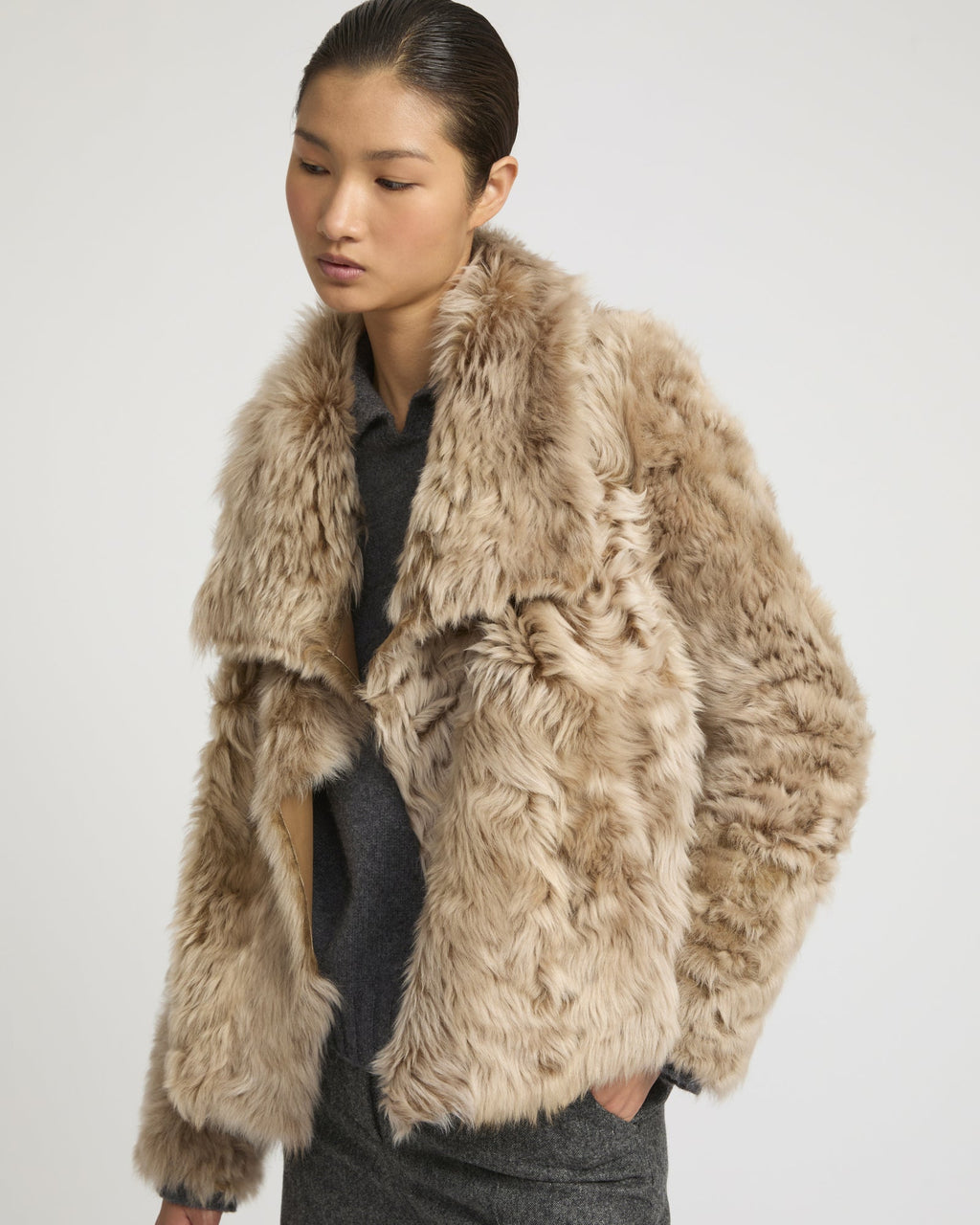 Short jacket in Toscana lambskin