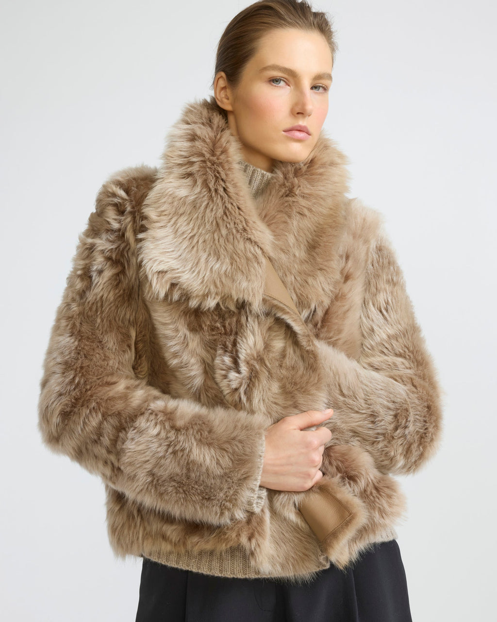 Short jacket in Toscana lambskin