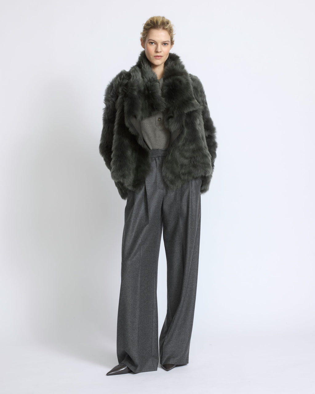 Short jacket in Toscana lambskin