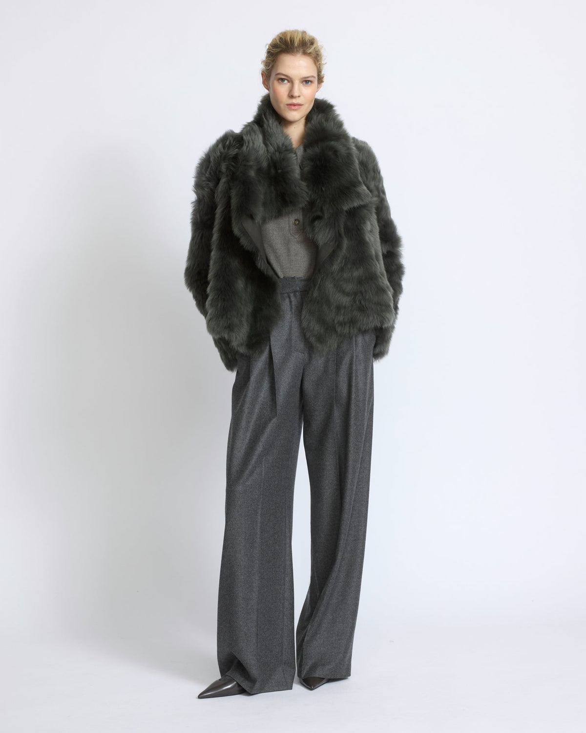 Short jacket in Toscana lambskin