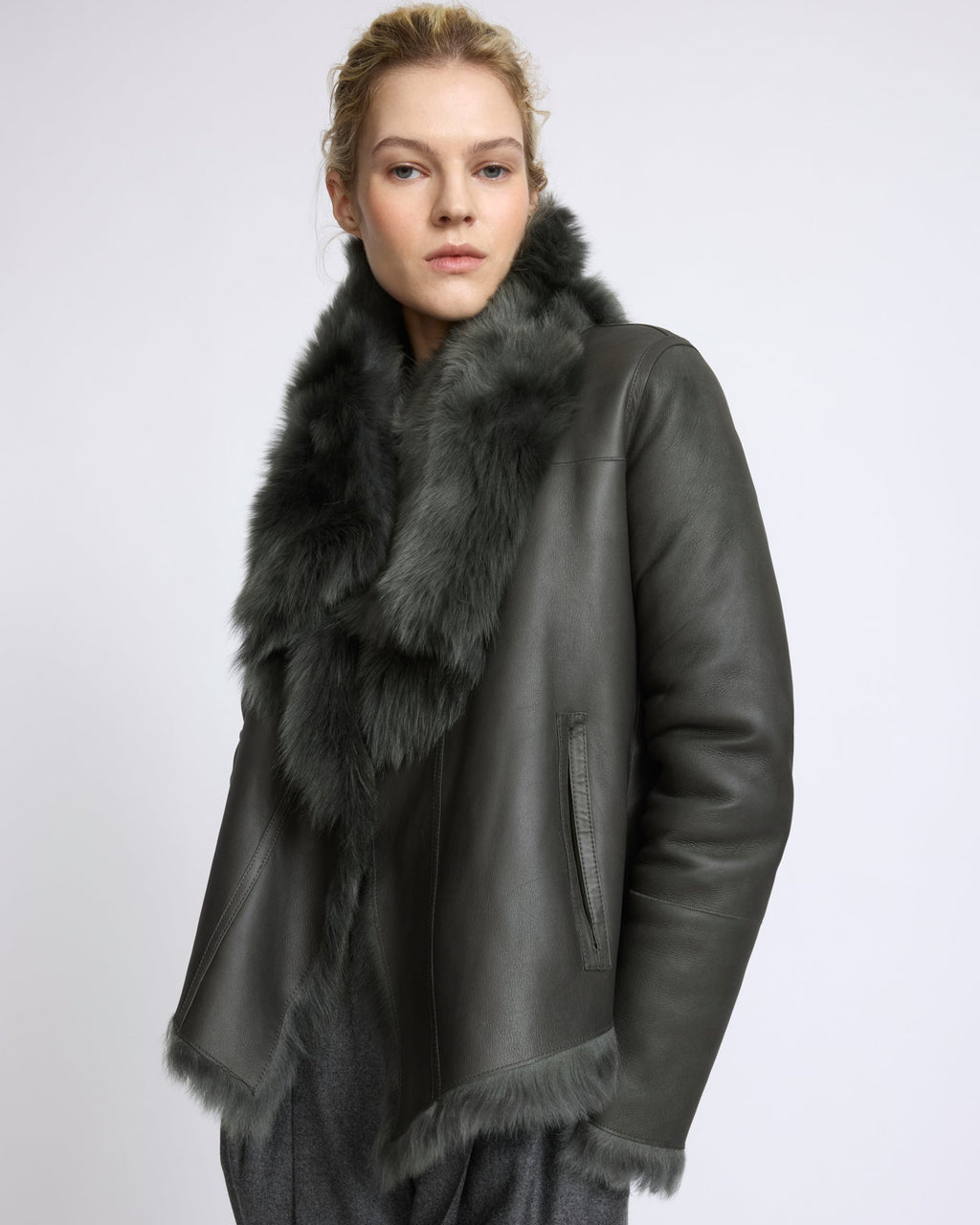 Short jacket in Toscana lambskin