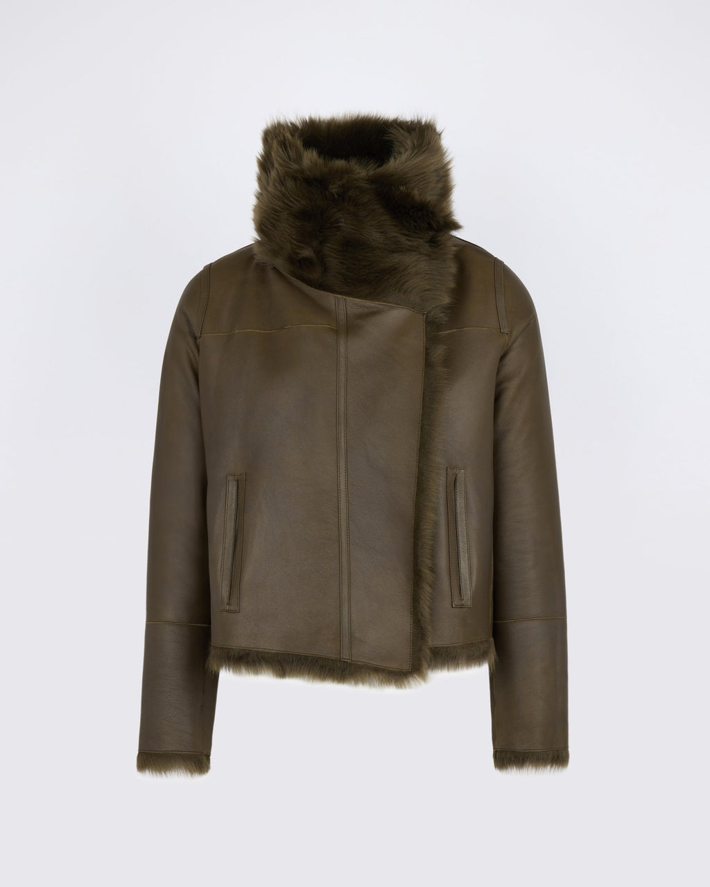 Short Reversible Jacket in Toscana Lambskin
