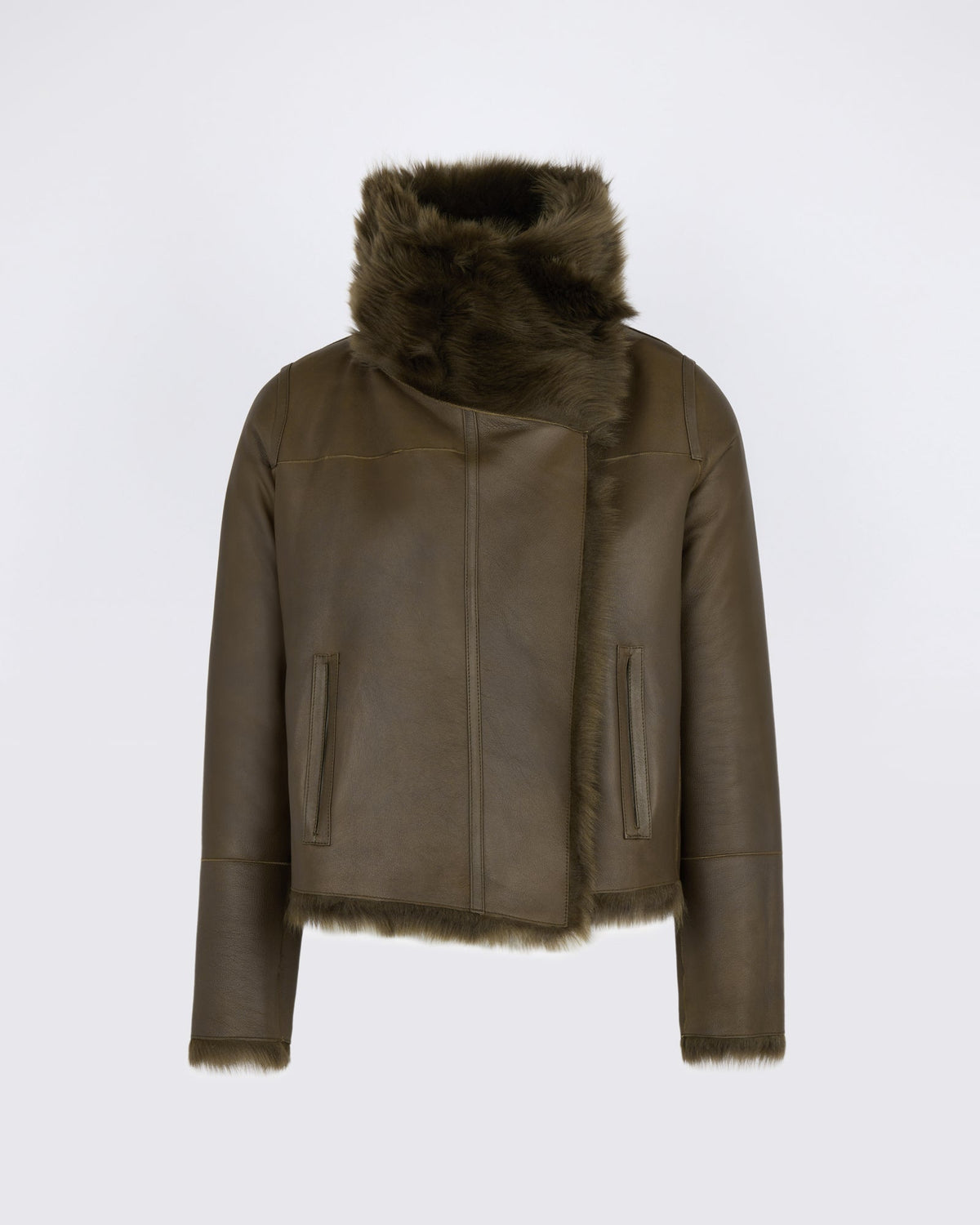 Short Reversible Jacket in Toscana Lambskin