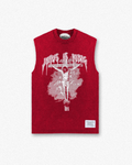 Jesus is King Muscle Tee - Vintage Red