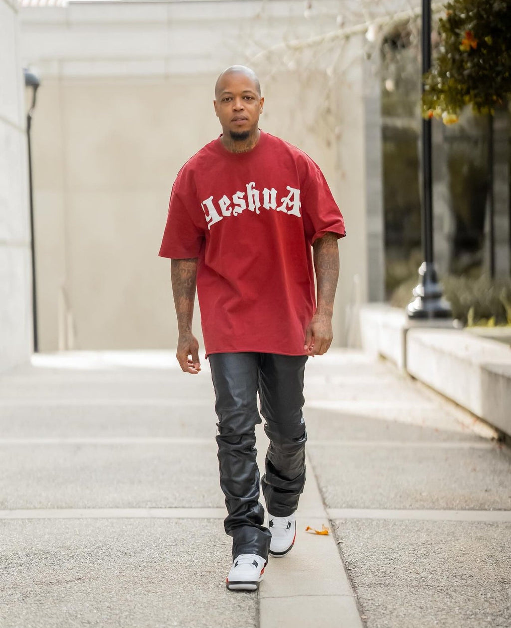 Yeshua Scripture Raw Hem T-Shirt (Oversized Fit)