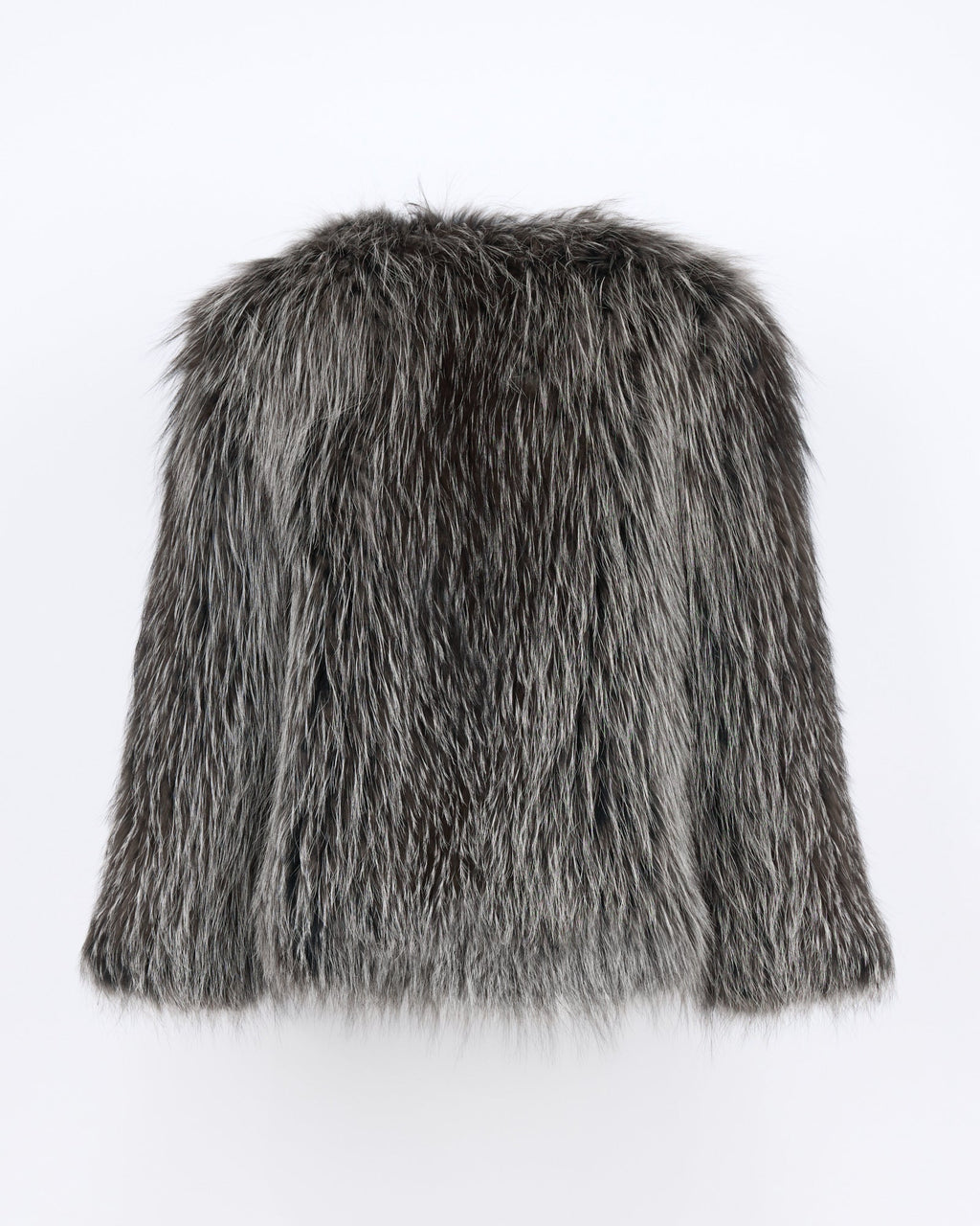Knitted short fox fur jacket