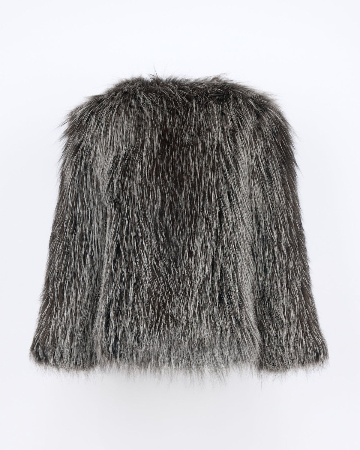 Knitted short fox fur jacket