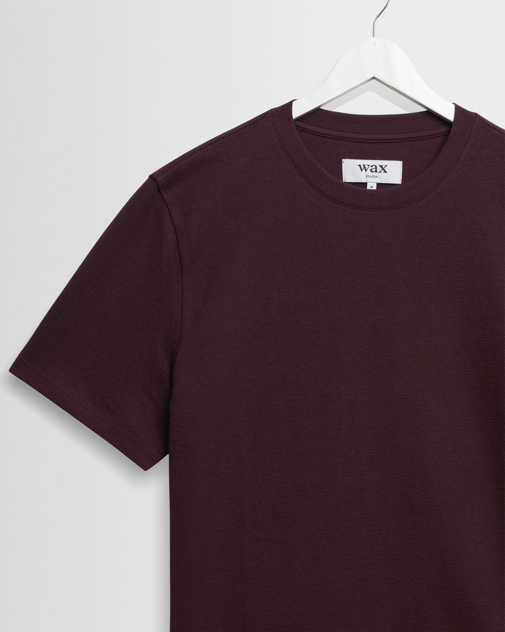 Dean - Dark Purple Textured Organic Cotton T-Shirt