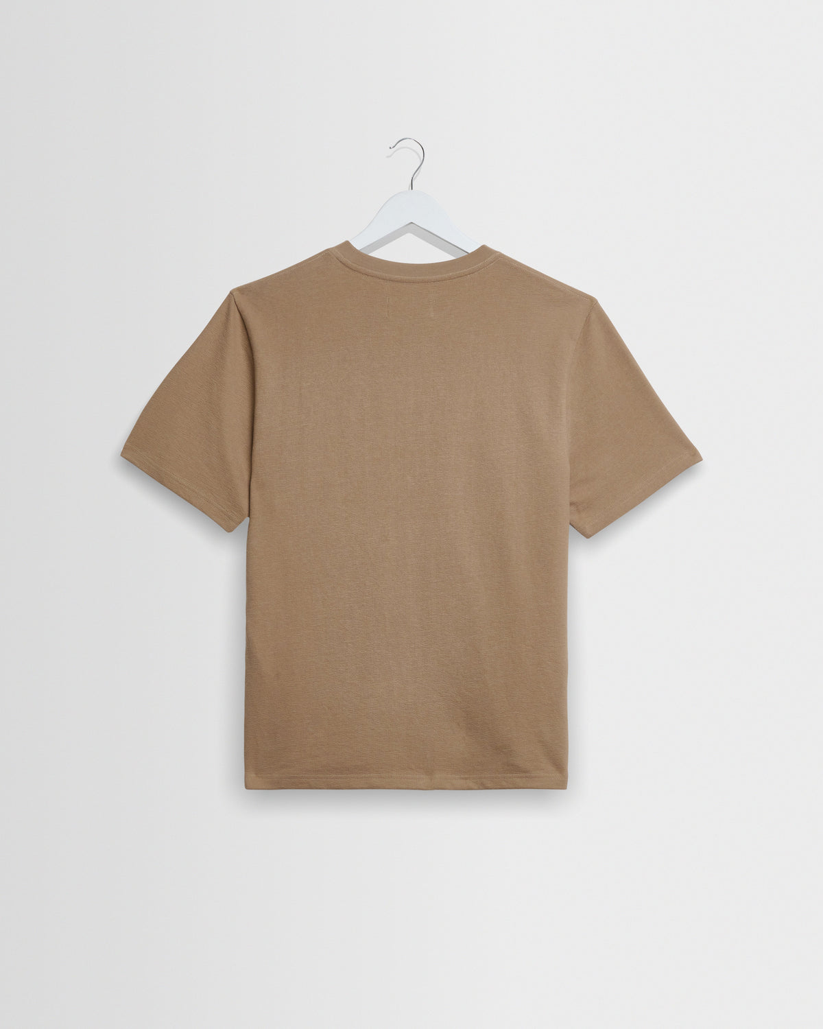 Dean - Dark Sand Textured Organic Cotton T-Shirt