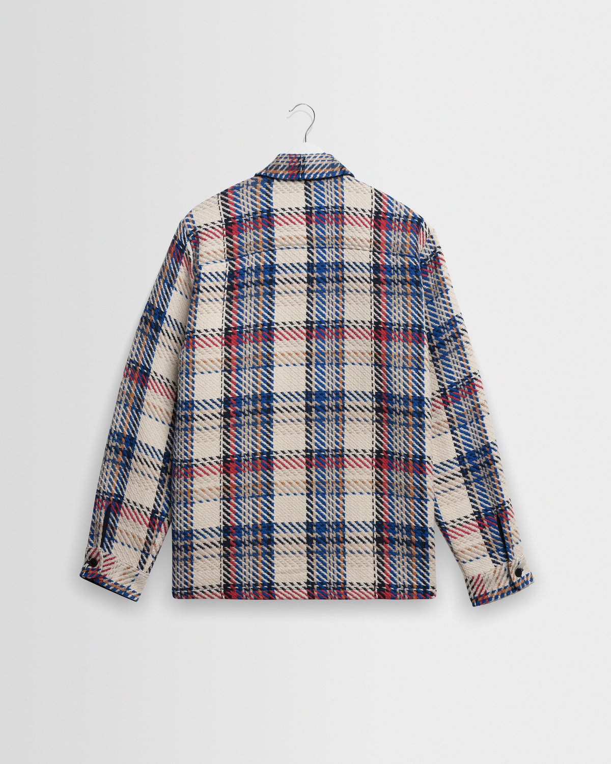 Whiting - Ecru And Red Jazz Weave Check Overshirt