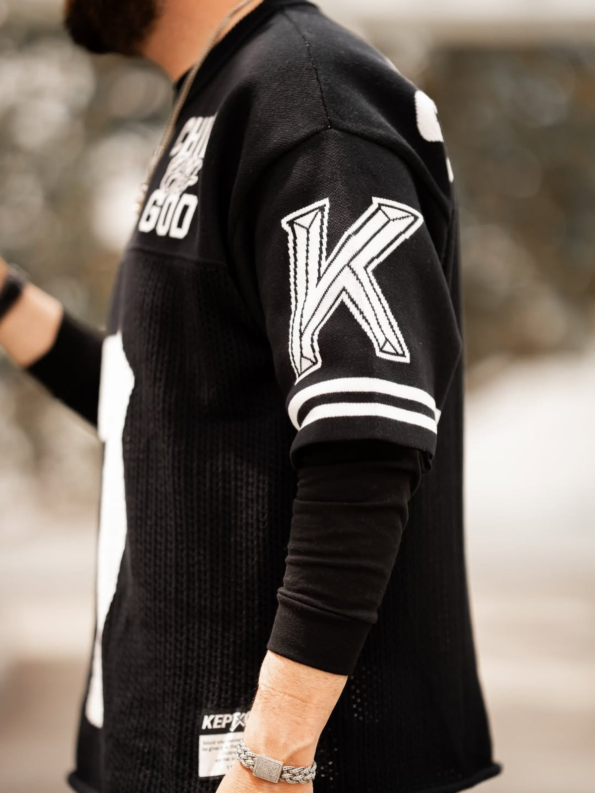 Child of God Knitted Jersey - Covenant Black (Oversized Fit)