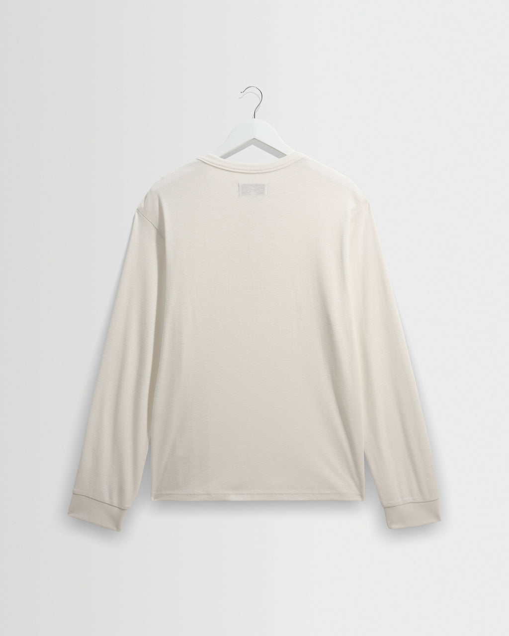 Caleb - Ecru Brushed Organic Cotton Henley Long-Sleeve T-Shirt