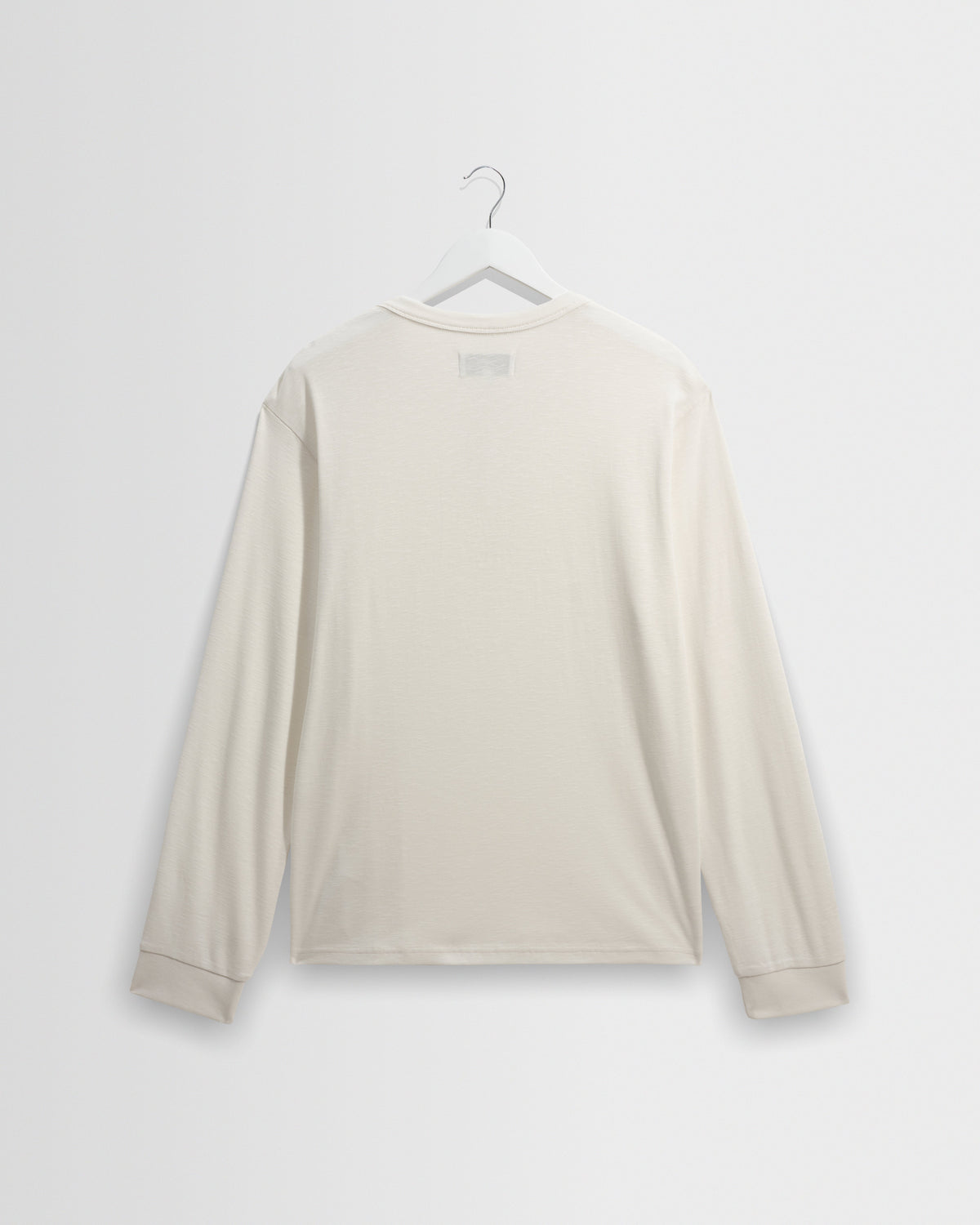 Caleb - Ecru Brushed Organic Cotton Henley Long-Sleeve T-Shirt