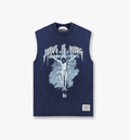 Jesus is King Muscle Tee - Navy Blue