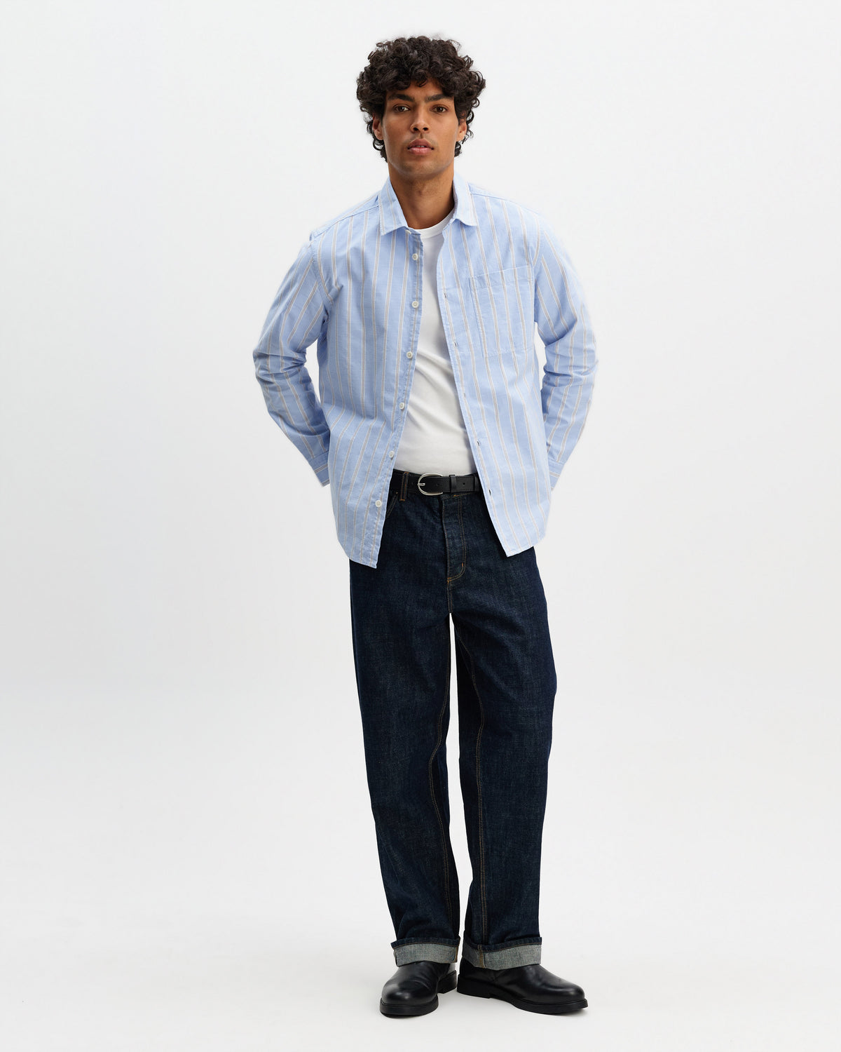 Dartford - Blue Stripe Cotton Shirt