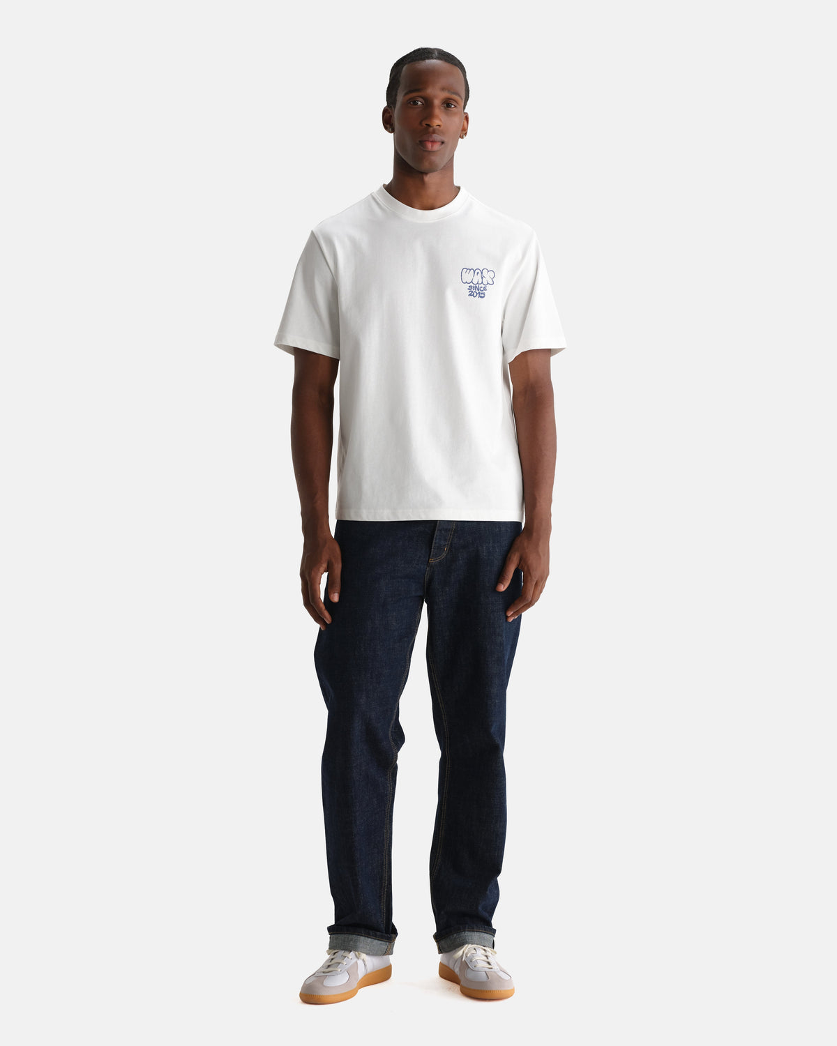 Dean - Off White Grid Sketch Graphic T-Shirt