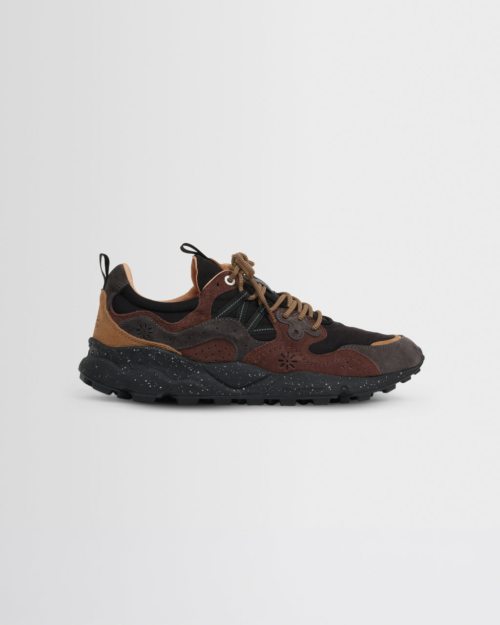 Flower Mountain - Dark Grey And Dark Brown Suede And Nylon Yamano 3 Trainers