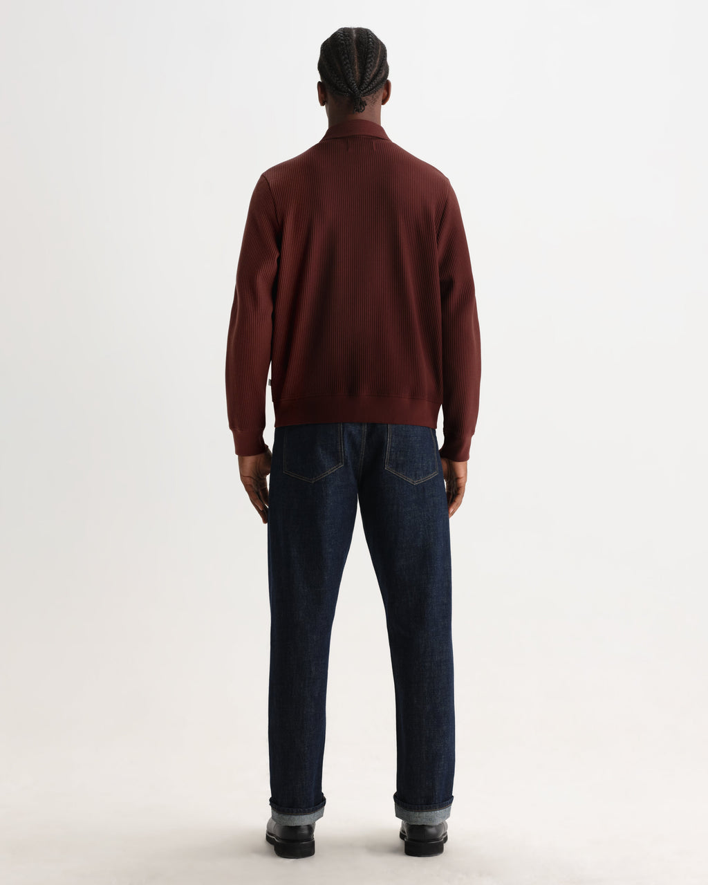 Hays - Dark Burgundy Structured Waffle Overshirt