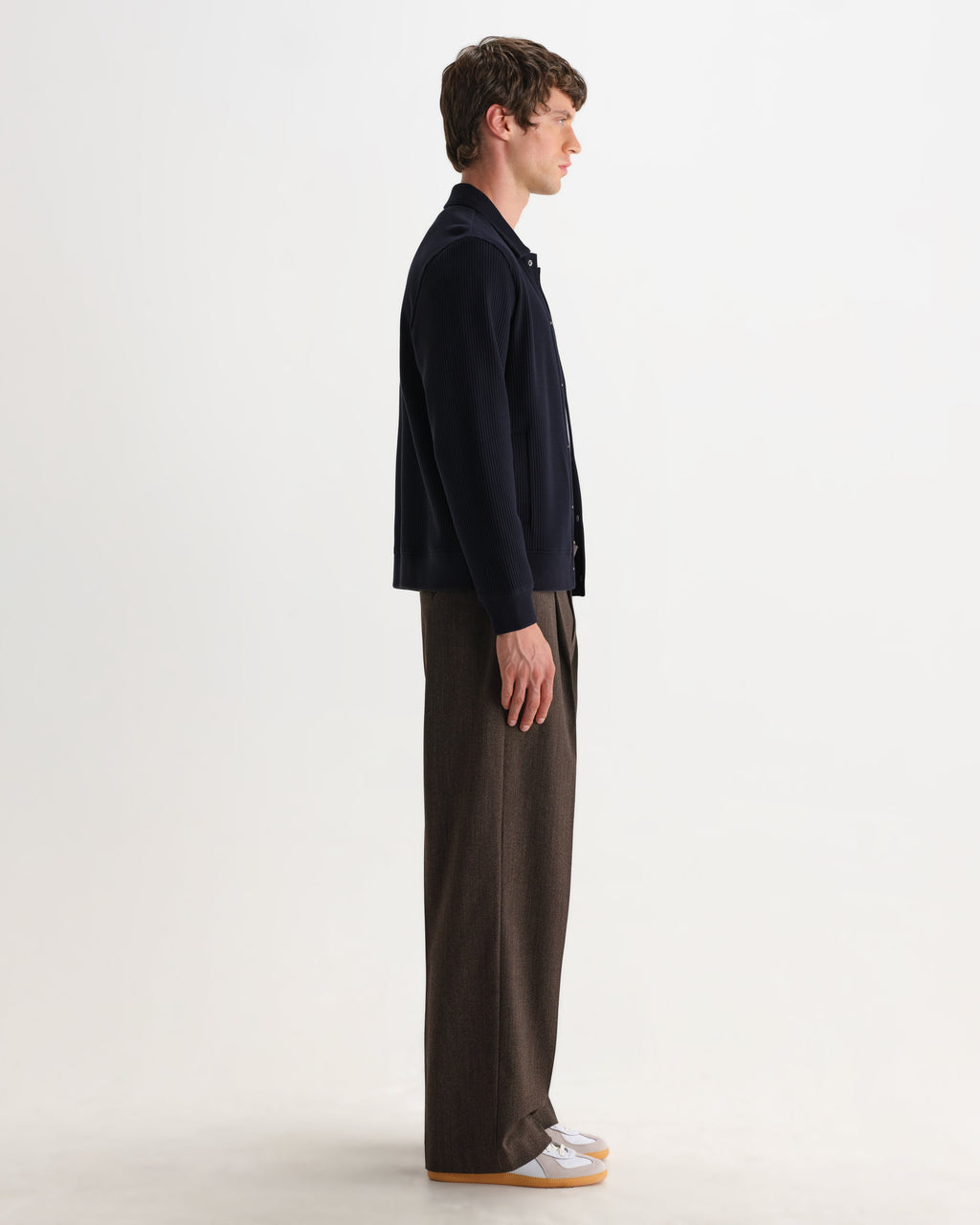 Hays - Navy Structured Waffle Overshirt