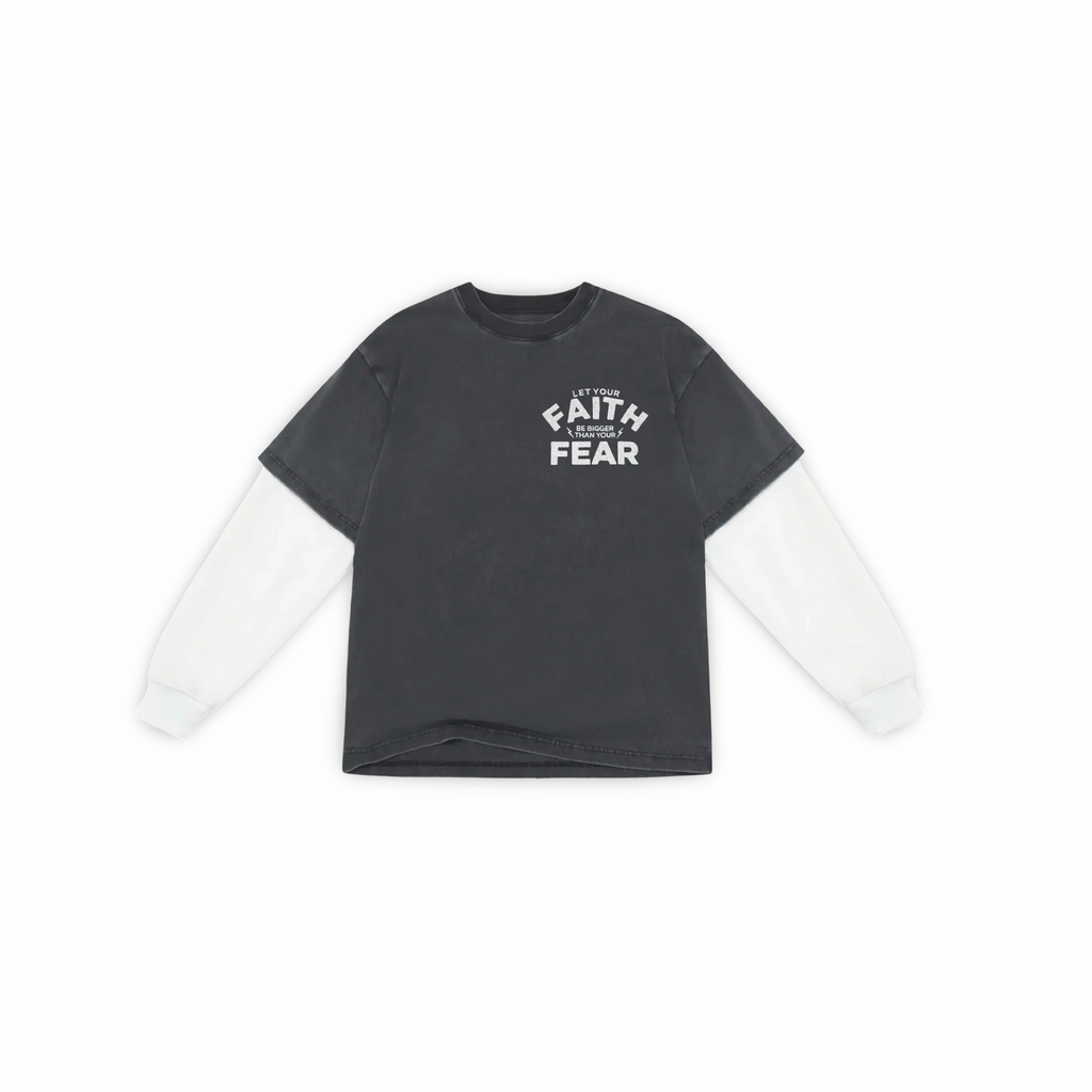 Faith Over Fear Oversized Box 2FER L/S Tee