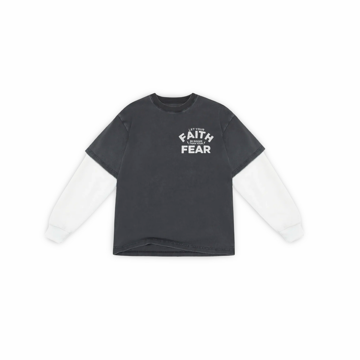 Faith Over Fear Oversized Box 2FER L/S Tee