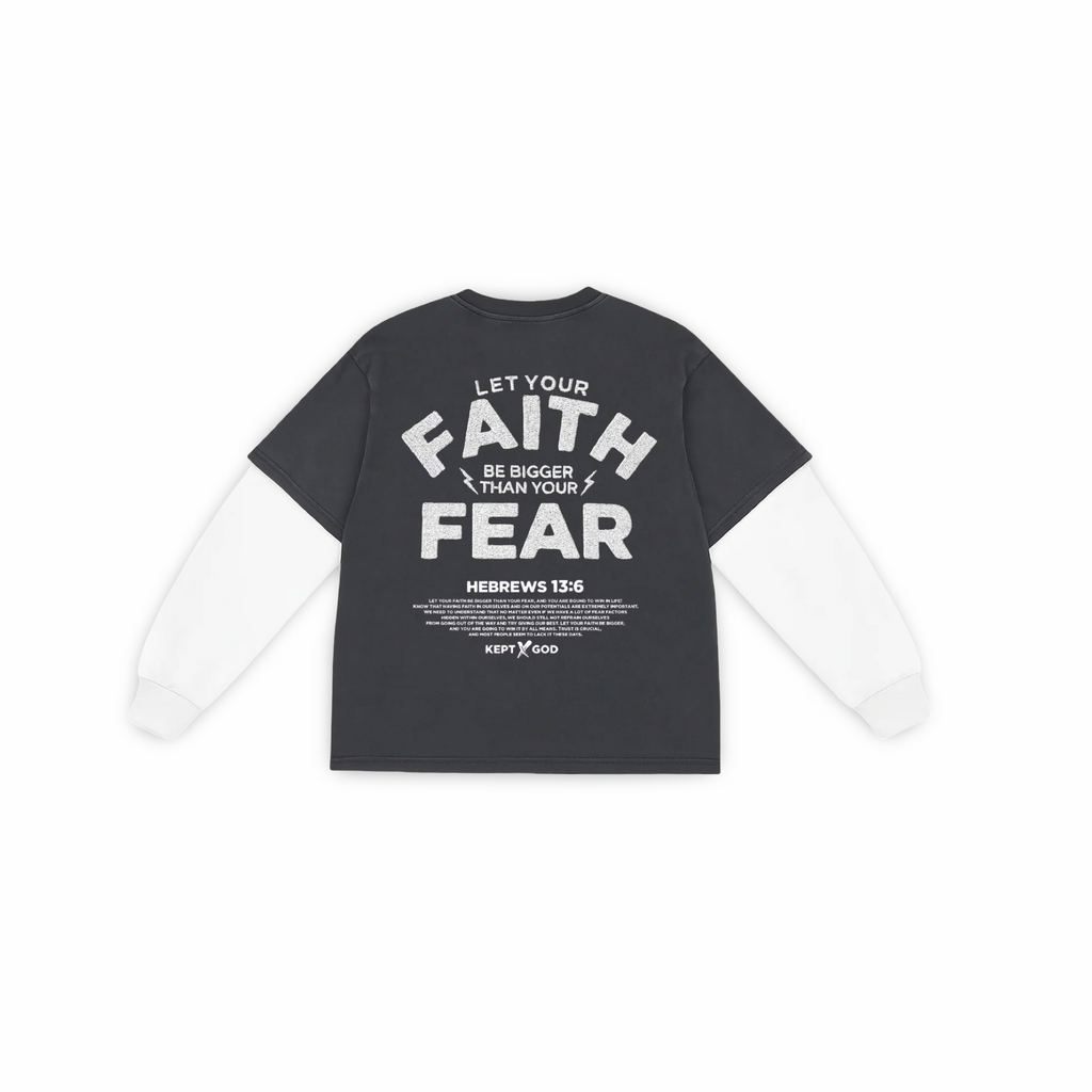 Faith Over Fear Oversized Box 2FER L/S Tee