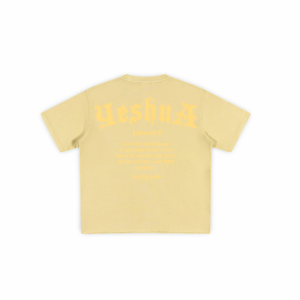 Yeshua Scripture Raw Hem Tee