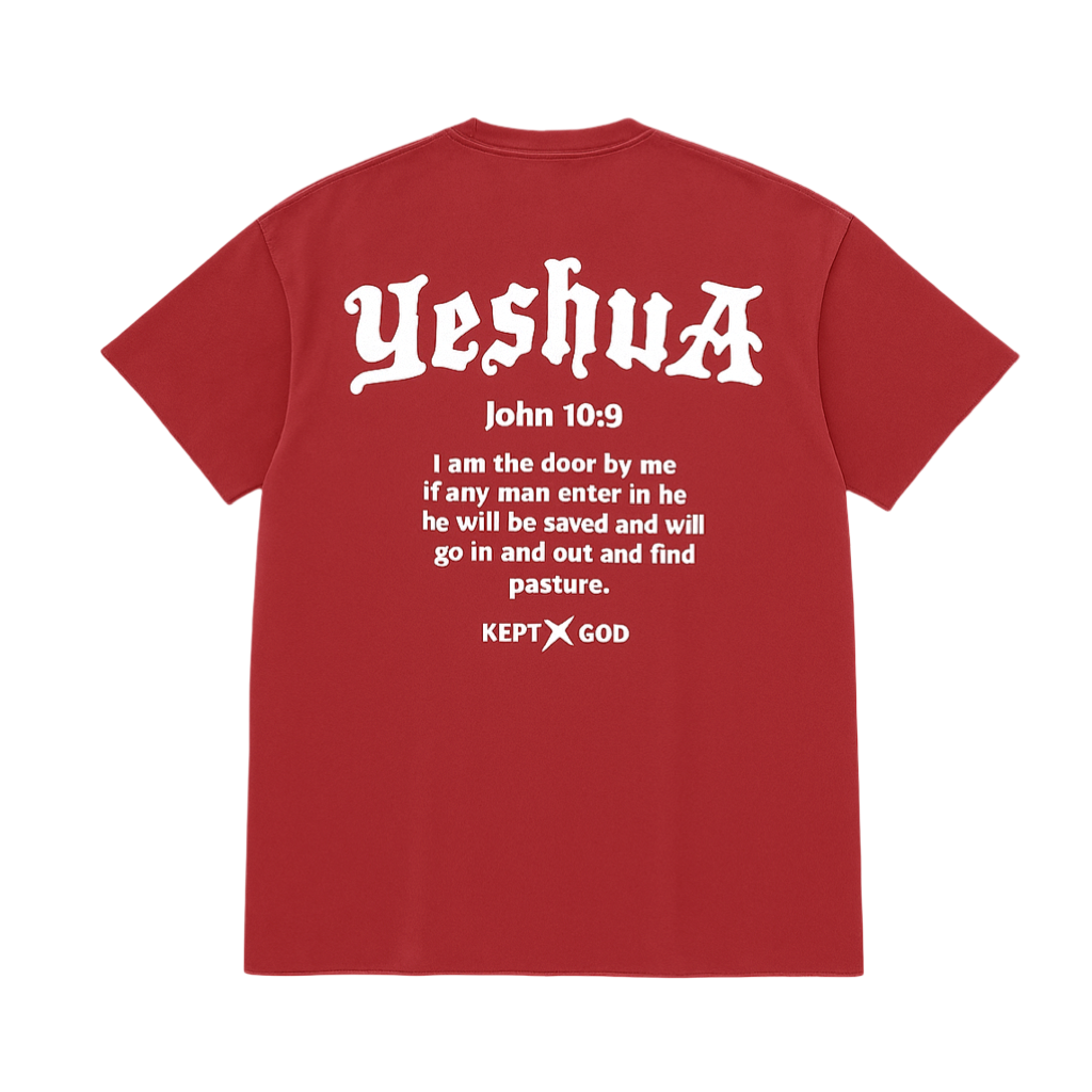 Yeshua Scripture Raw Hem T-Shirt (Oversized Fit)