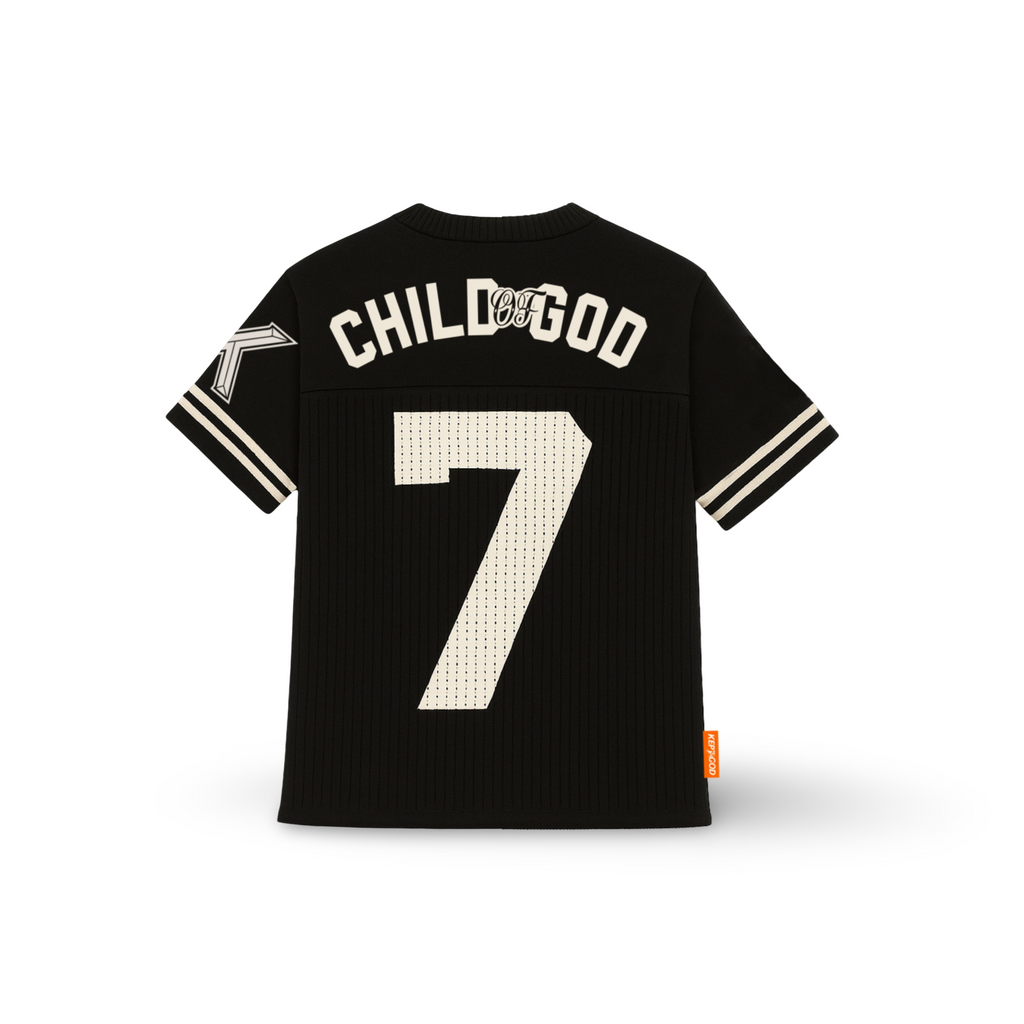 Child of God Knitted Jersey - Covenant Black (Oversized Fit)