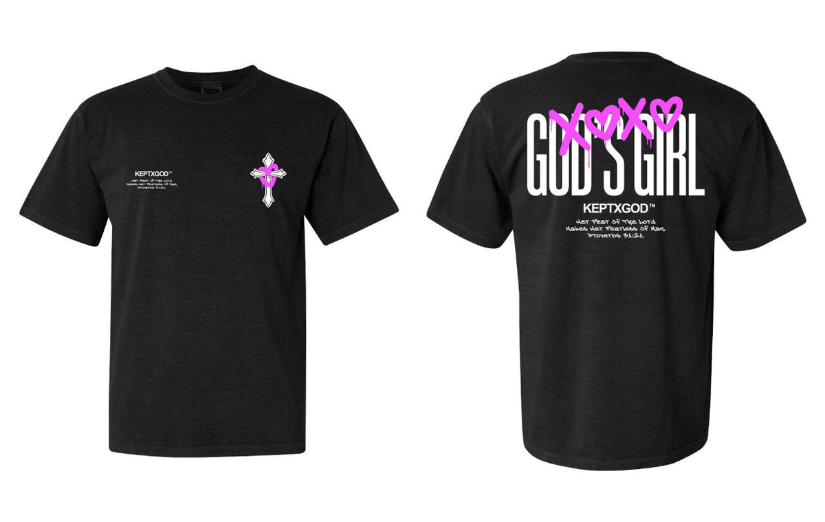 God’s Girl Heavyweight Tee - Covenant Black