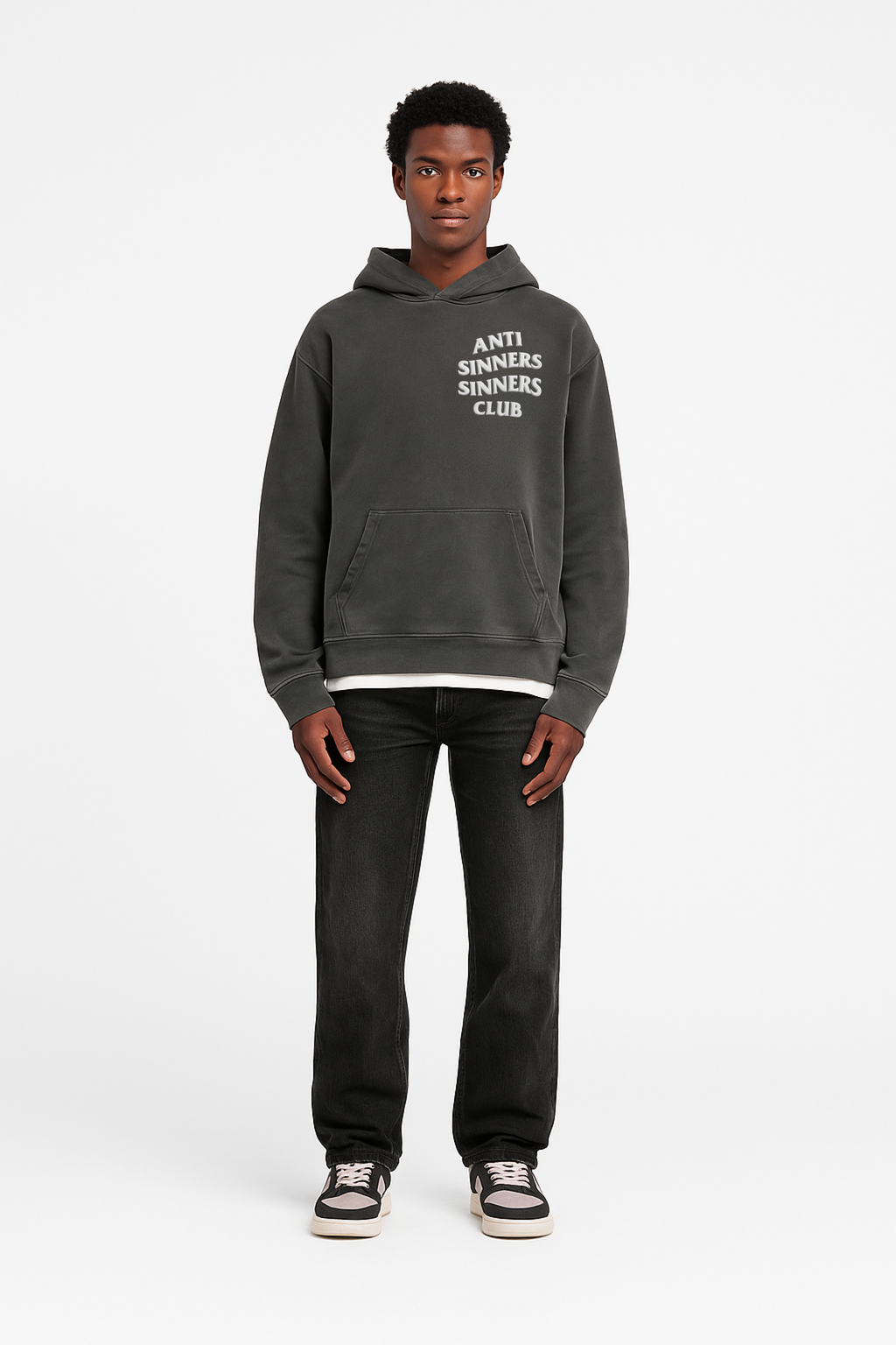 Anti Sinners Sinners Club Hoodie - Vintage Black