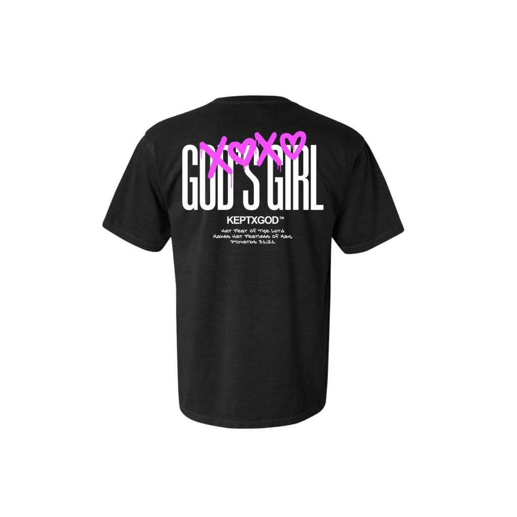 God’s Girl Heavyweight Tee - Covenant Black